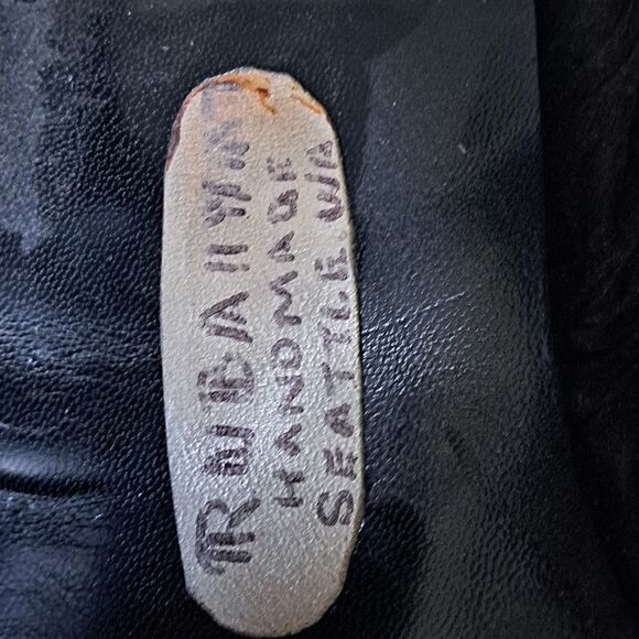 Vintage Handmade Mary Jane Womens 7.5 Black Patent Kitten Heels Rhinestone Retro - Picture 7 of 15